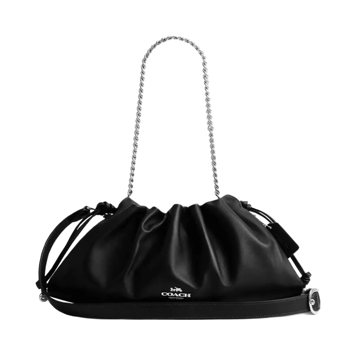 Coach Faye Large Shoulder Bag in Silver Black