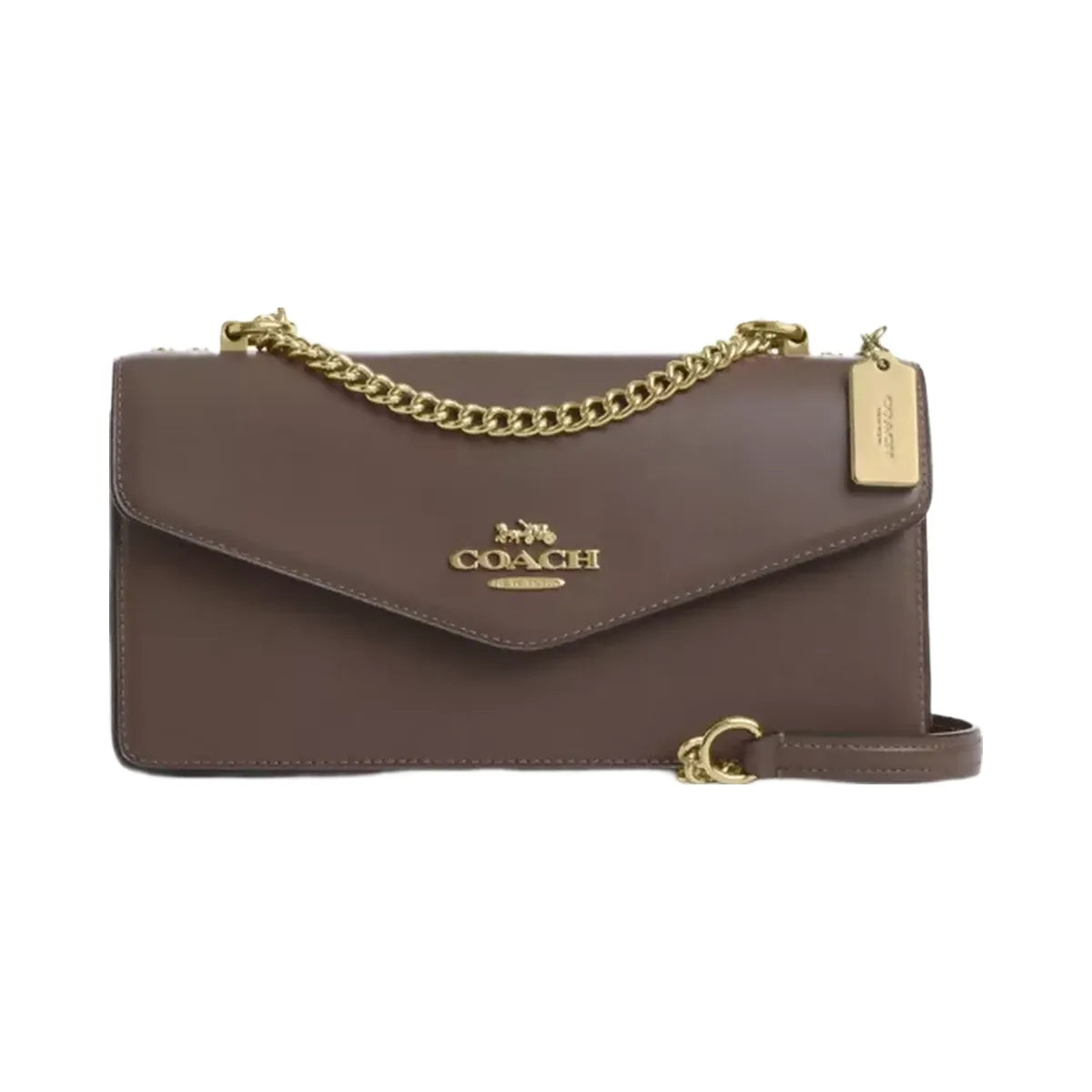 Coach Klare Envelope Crossbody Bag in Gold Dark Stone