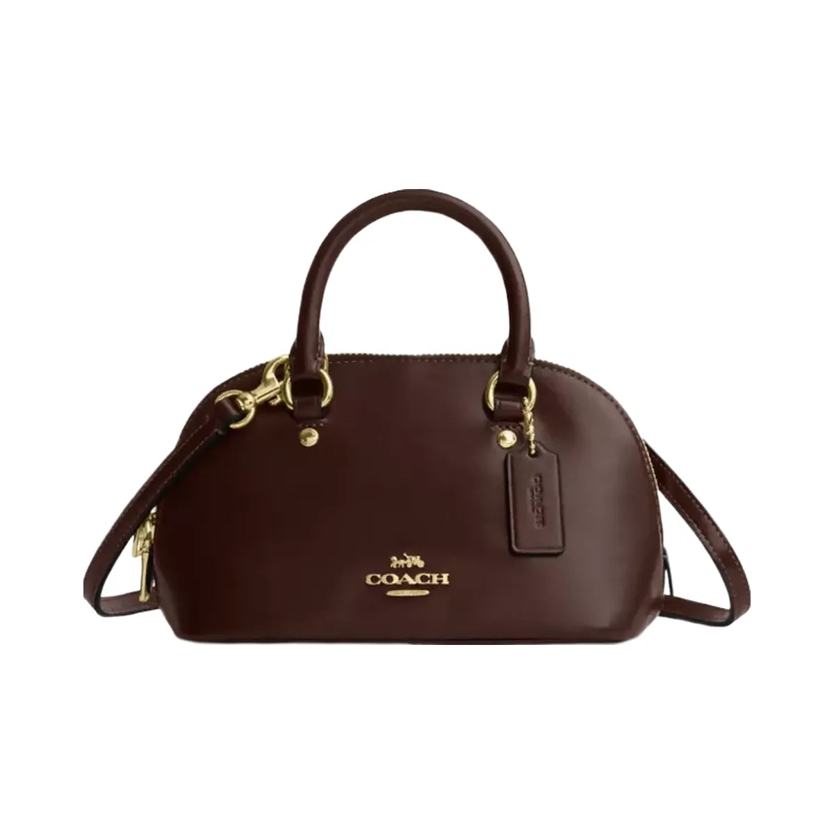 Coach Lara Mini Satchel Bag in Gold Maple