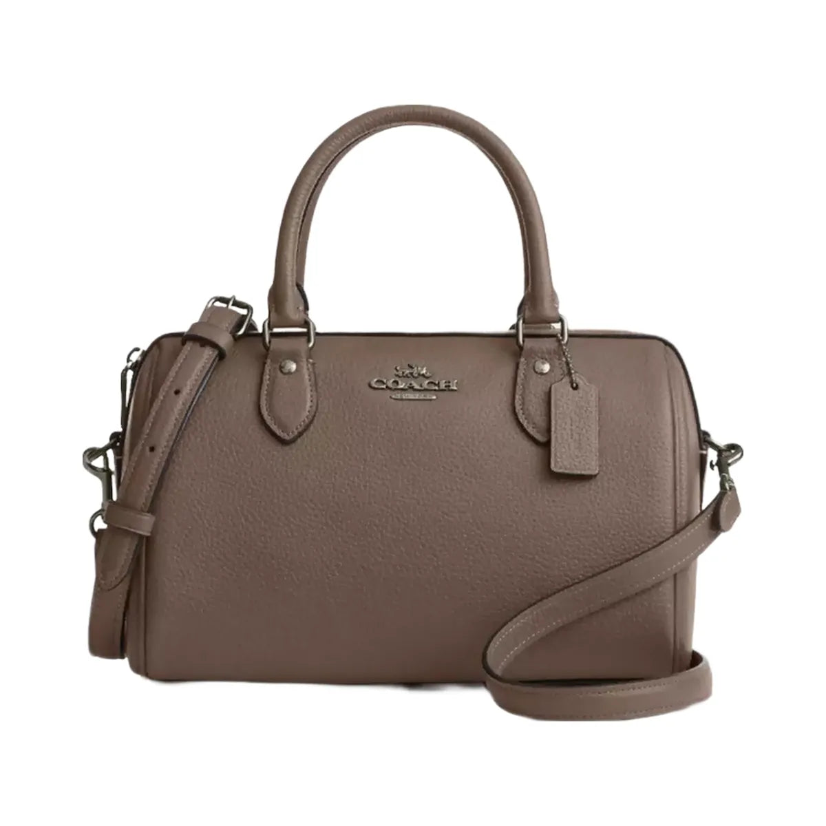 Coach Rowan Satchel Bag in Gunmetal Dark Stone