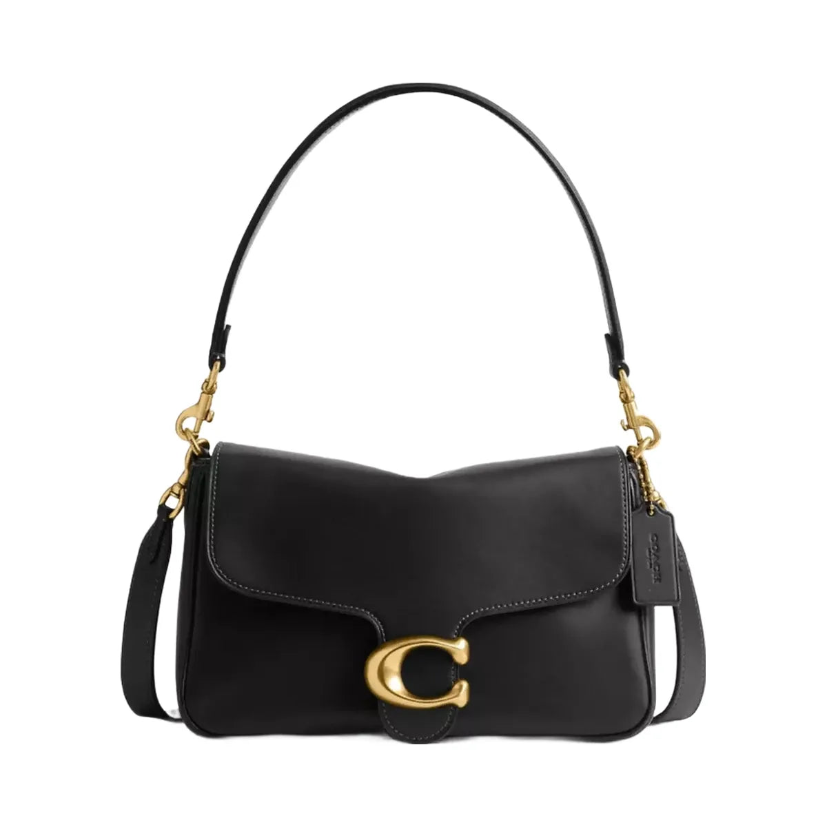 Coach Soft Tabby Shoulder Bag in Brass Black