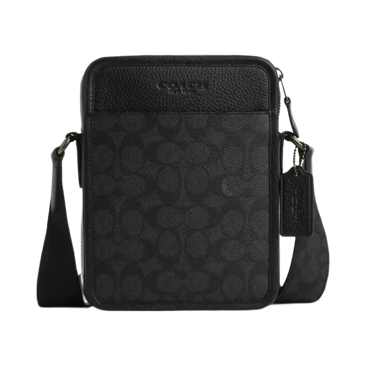 Coach Sullivan Crossbody Bag In Signature Canvas in Gunmetal Charcoal Black