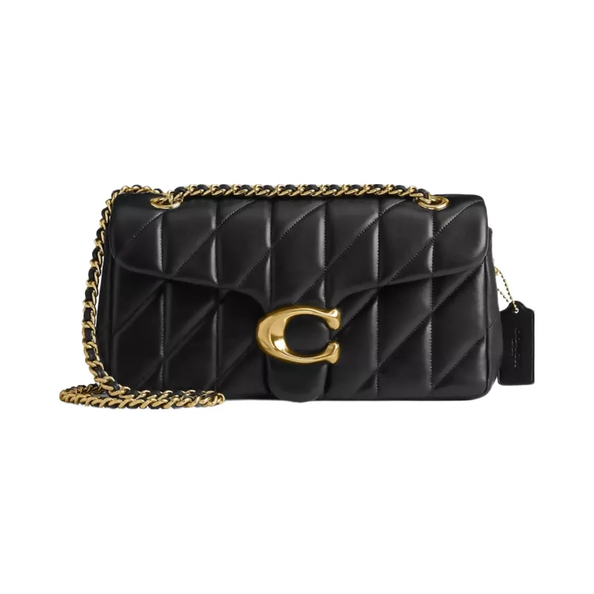 Coach Tabby Shoulder Bag 26 With Pillow Quilting in Brass Black