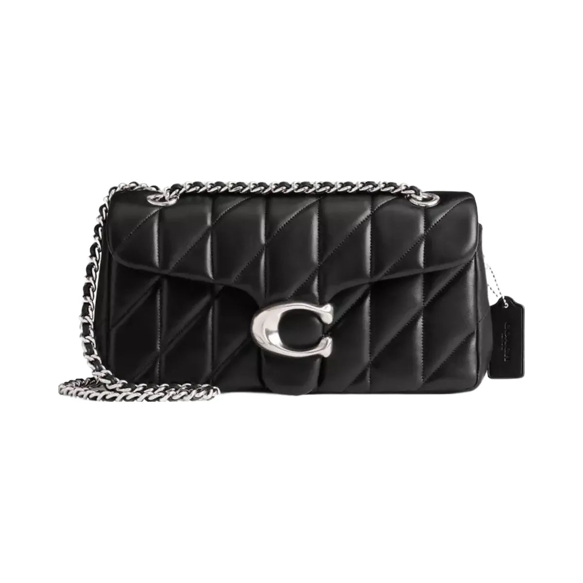 Coach Tabby Shoulder Bag 26 With Pillow Quilting in Silver Black