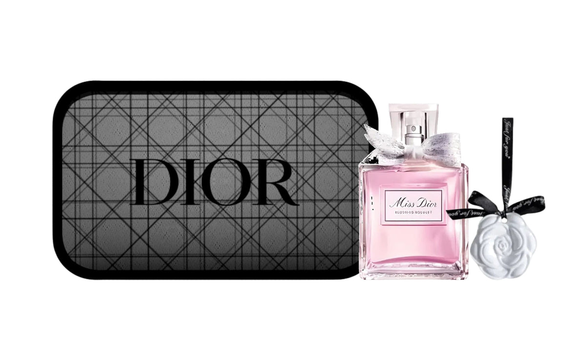 Dior miss dior blooming bouquet gift set ( Dior beauty mesh pouch +dior miss dior blooming bouquet 5 ml+scented stone)