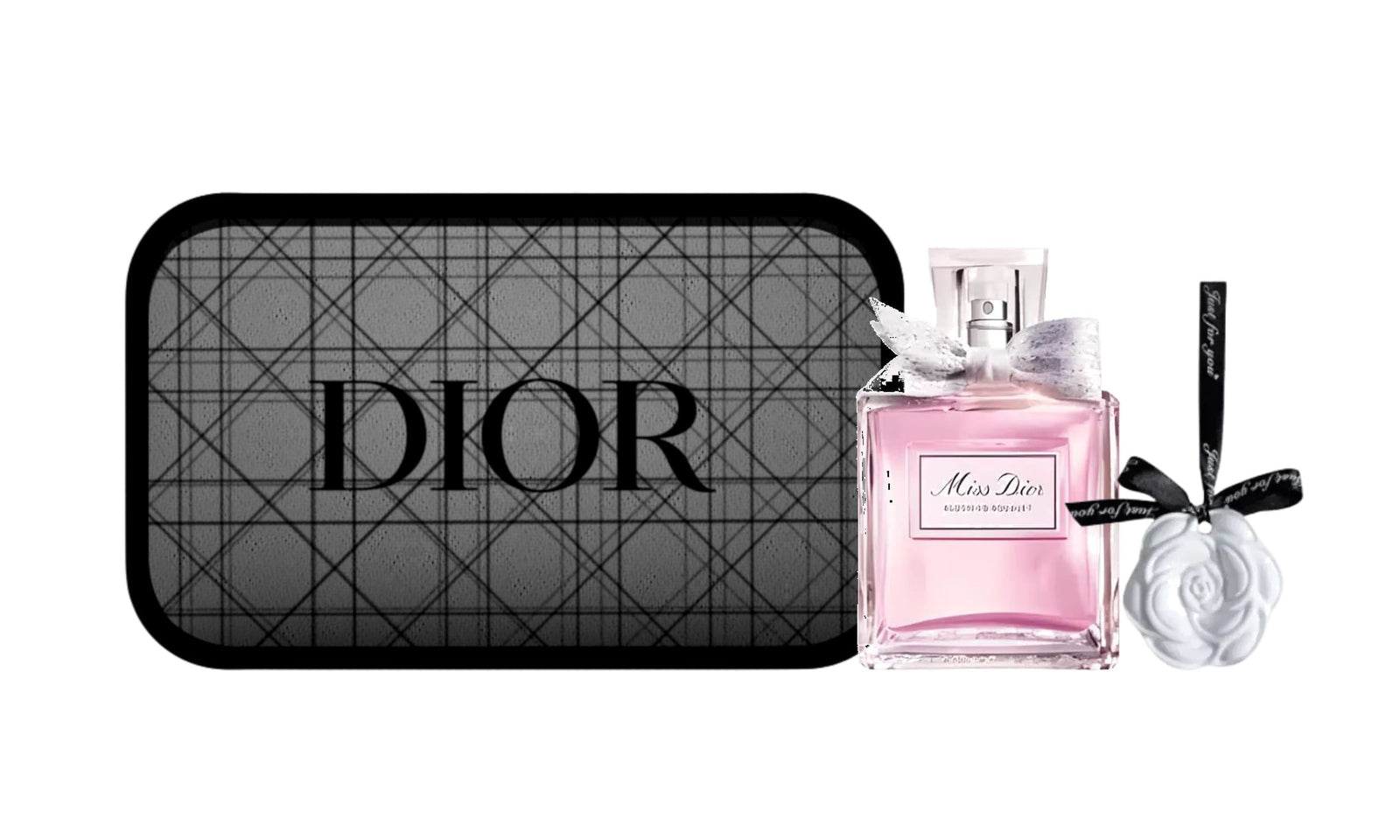 Dior miss dior blooming bouquet gift set ( Dior beauty mesh pouch +dior miss dior blooming bouquet 5 ml+scented stone)
