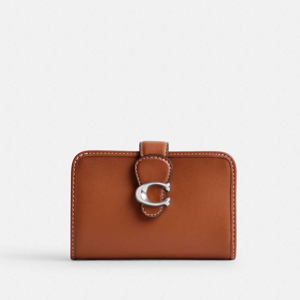 Coach Tabby Medium Wallet Silver Burnished Amber