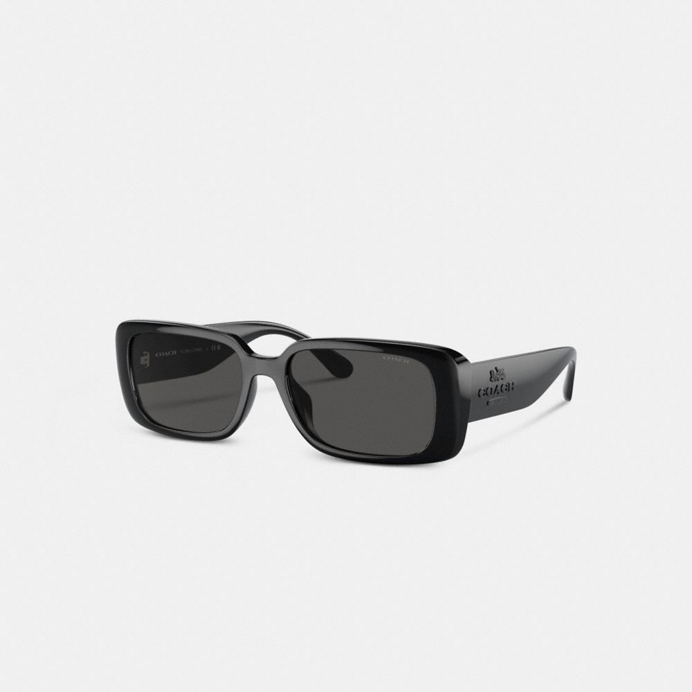 Coach Narrow Rectangle Sunglasses Black