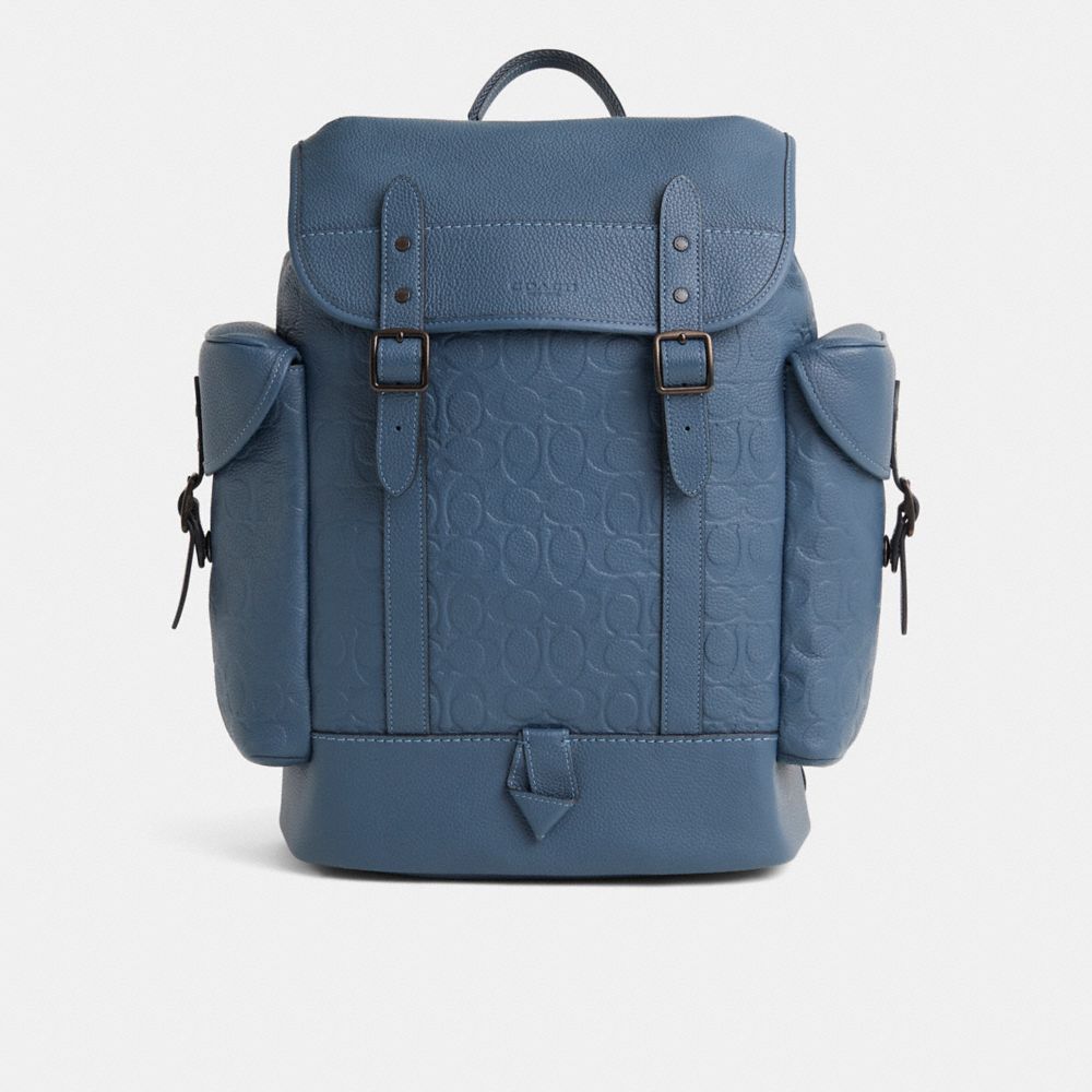 Coach Restored Hitch Backpack In Signature Leather Denim