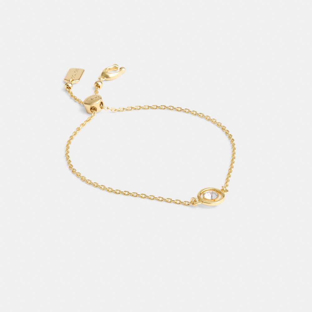 Coach Halo Round Slider Bracelet Gold