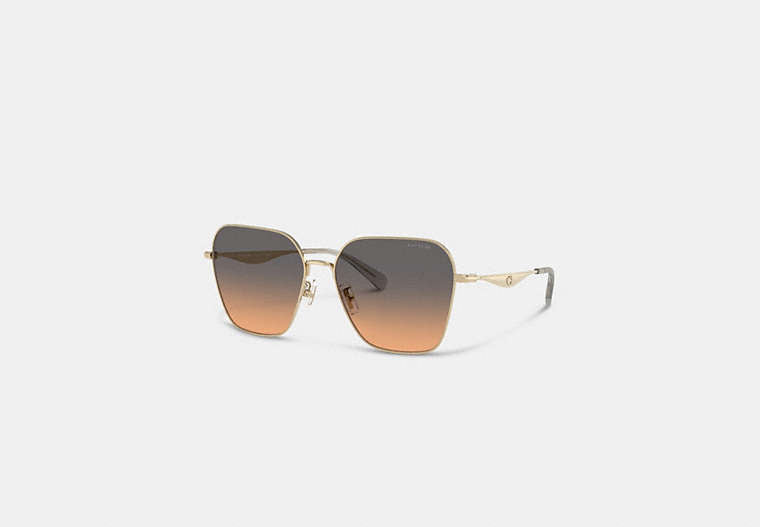 C Hardware Metal Oversized Square Sunglasses