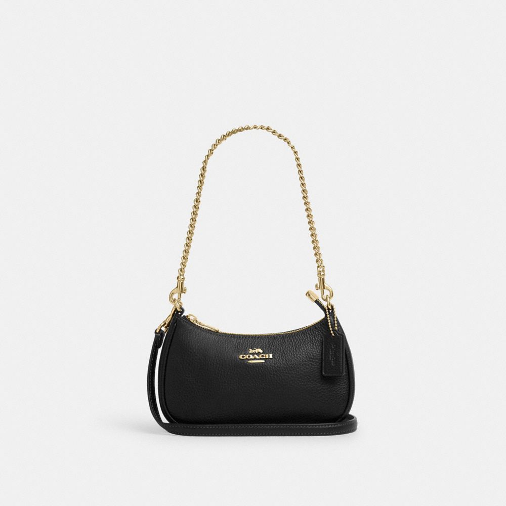 Coach Teri Mini Crossbody Bag Gold Black
