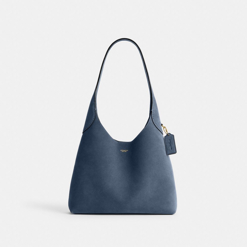 Coach Brooklyn Shoulder Bag 28 Brass Light Denim