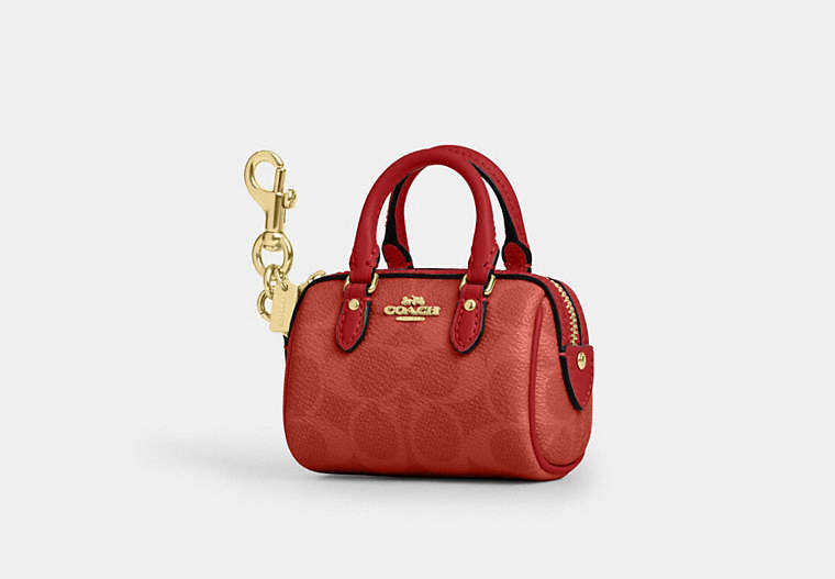 Mini Rowan Bag Charm In Signature Canvas