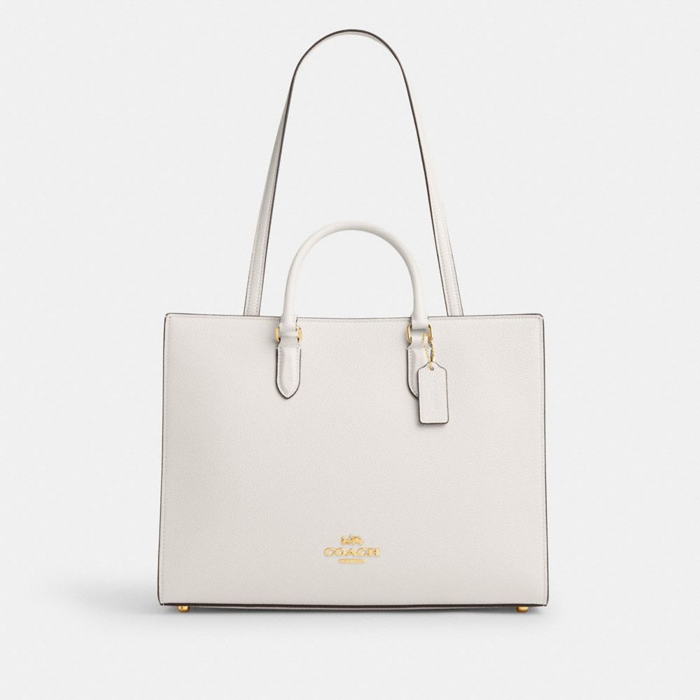 Coach Maggie Tote Bag Gold Chalk