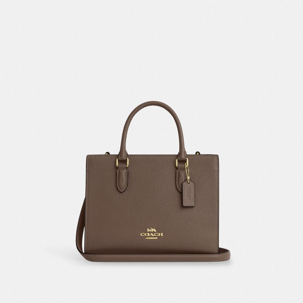 Coach Maggie Small Tote Bag Gold Dark Stone