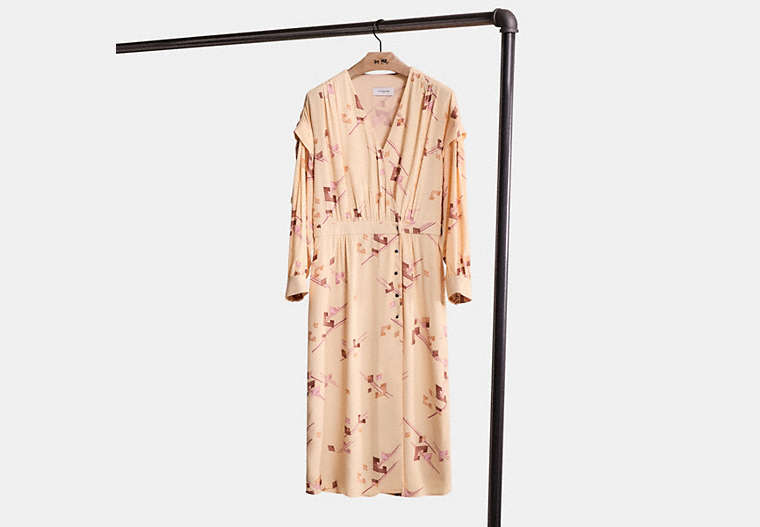 Restored Crepe Draped Midi Dress