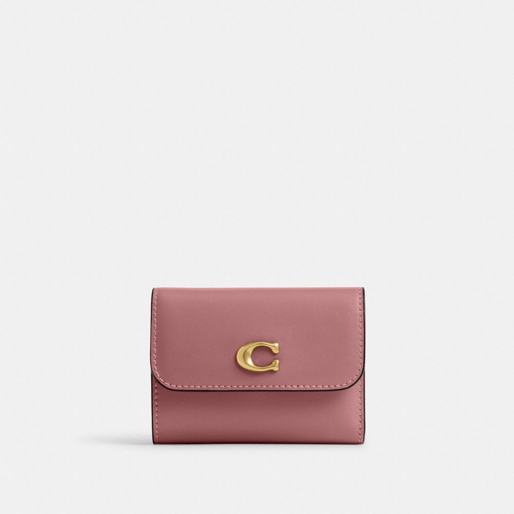 Coach Essential Card Holder Wallet Brass Peony