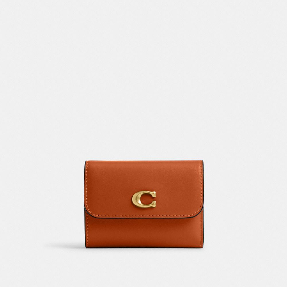 Coach Essential Card Holder Wallet Brass Toffee