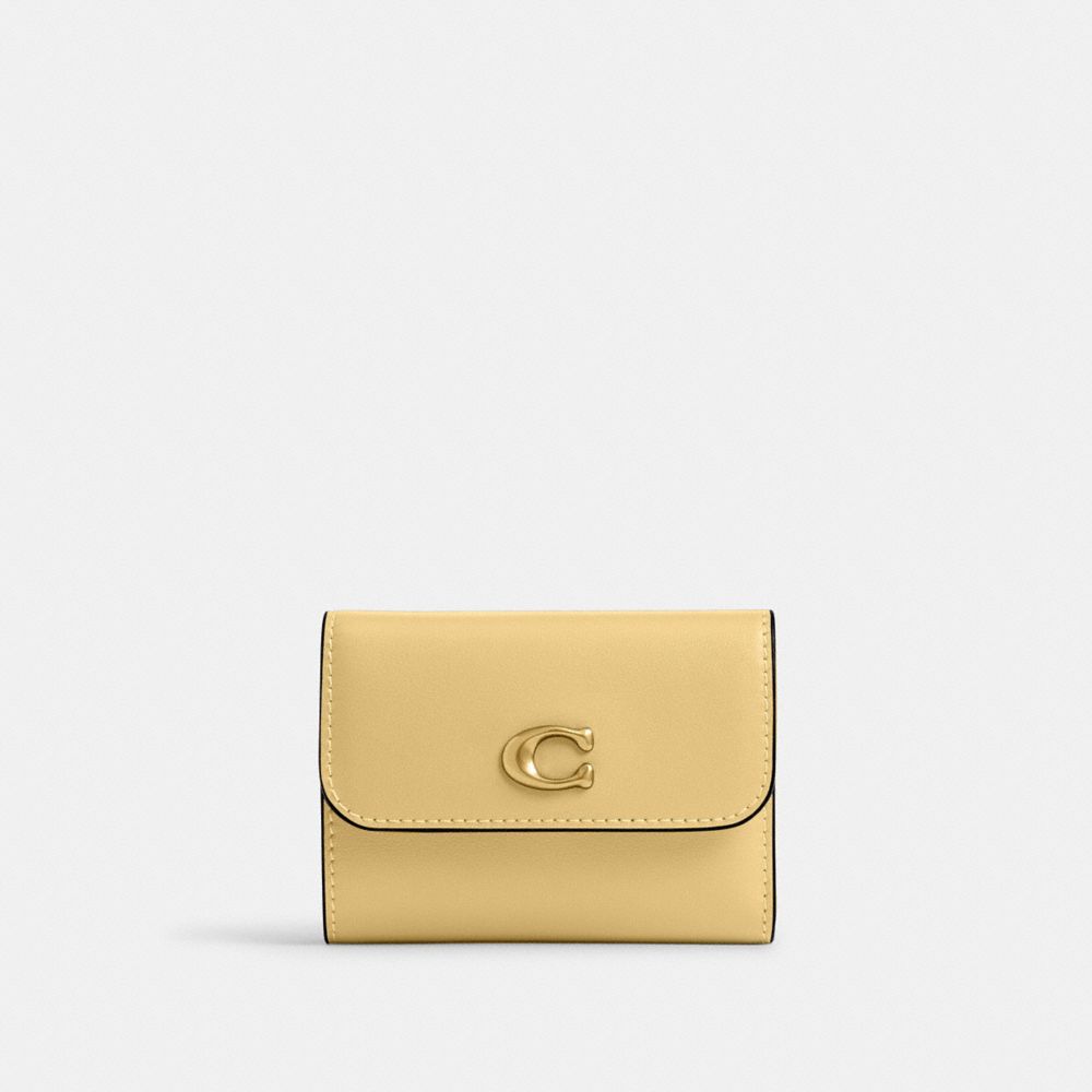 Coach Essential Card Holder Wallet Brass Vanilla