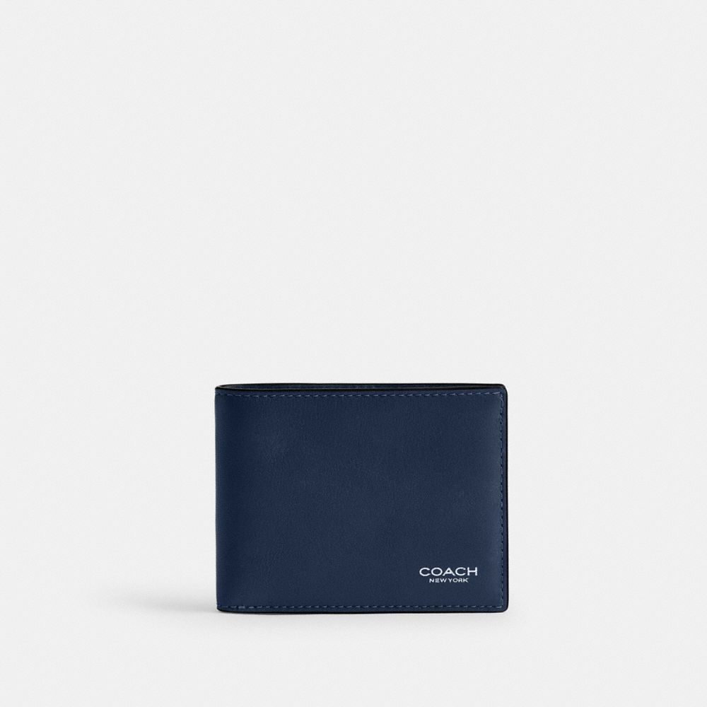 Coach Slim Billfold Wallet Navy