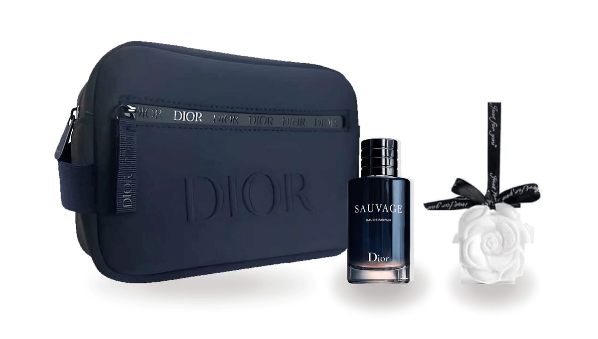 Dior gift set for him (Dior sauvage pouch+ Dior sauvage edp 10 ml)