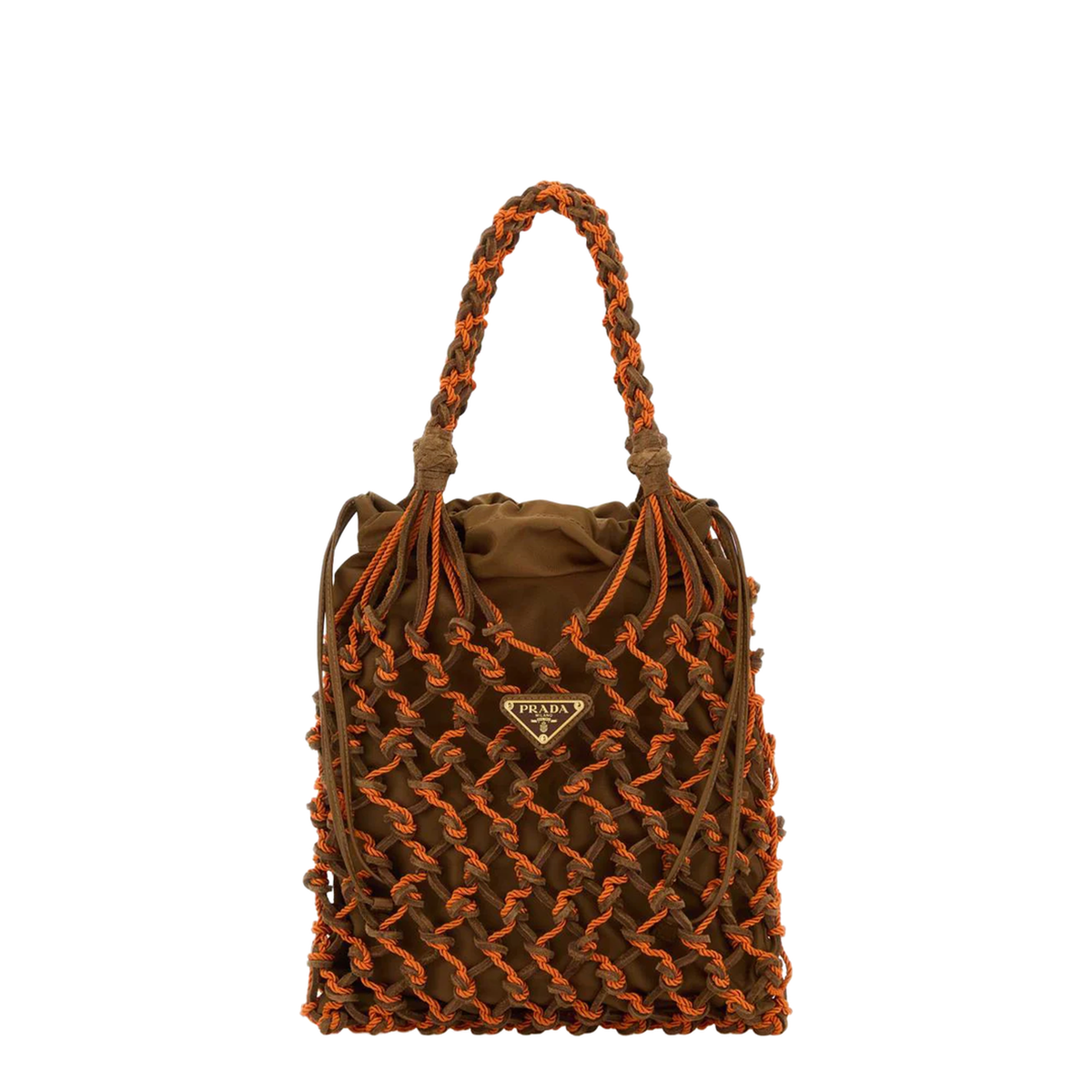 Two-tone Mesh Handbag