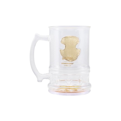 Starbucks x Harry Potter Collaboration Glass Tumbler — Modern & Minimalist Hogwarts Castle Desktop Cup (Includes Coaster) — Transparent — 900ml