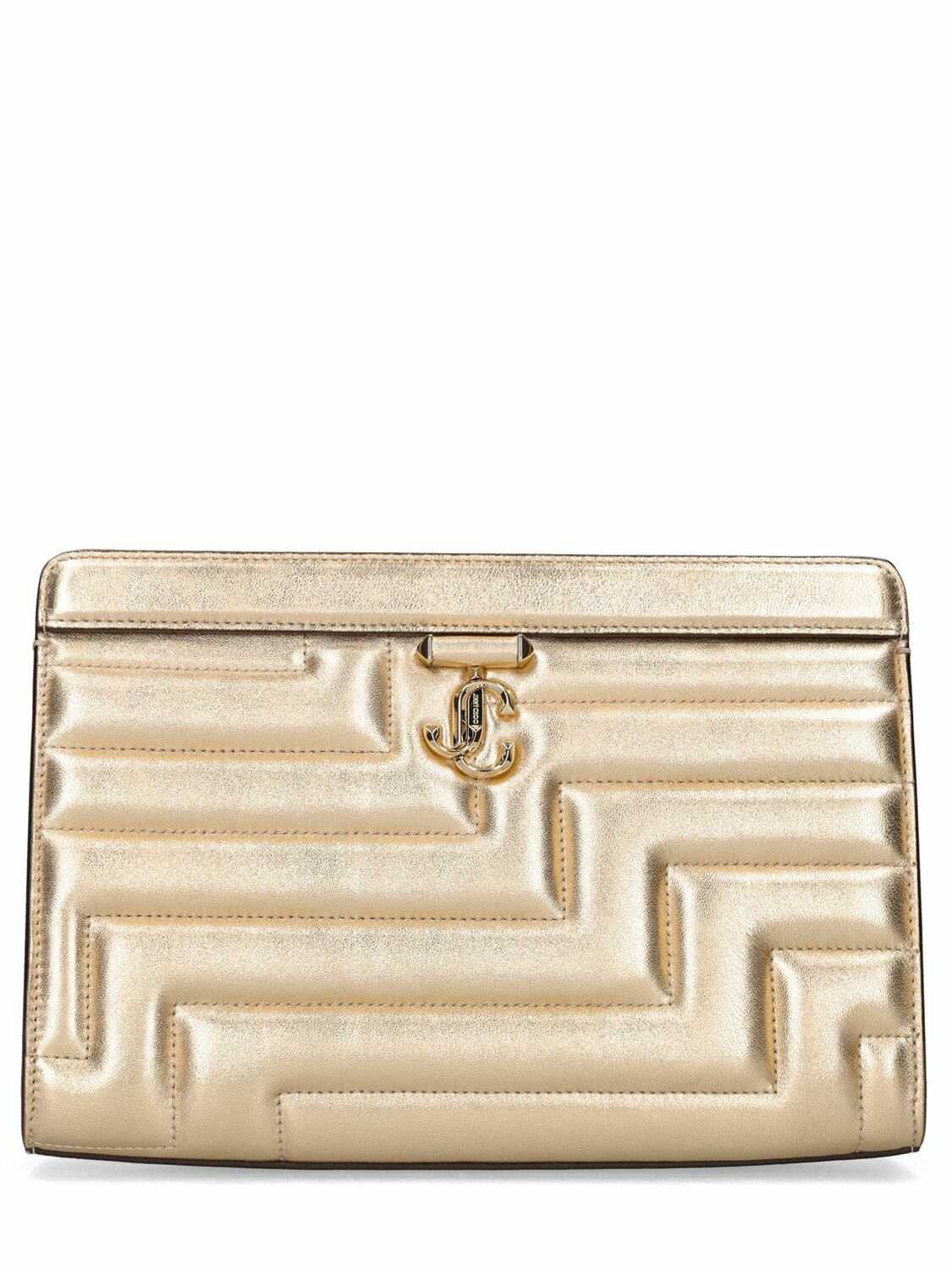 JIMMY CHOO Avenue Quilted Metallic Pouch