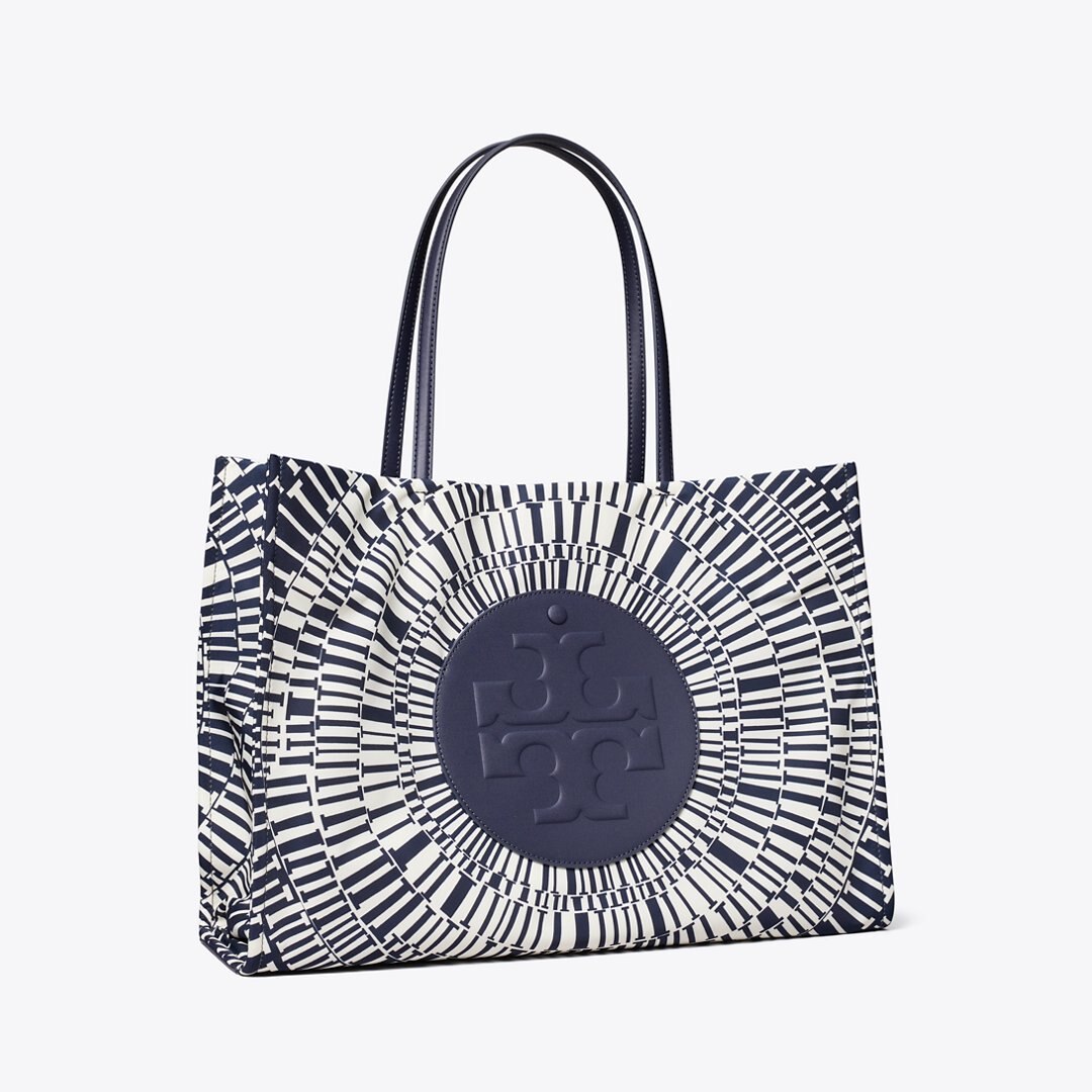 Tory Burch Ella Printed Tote Navy Circle