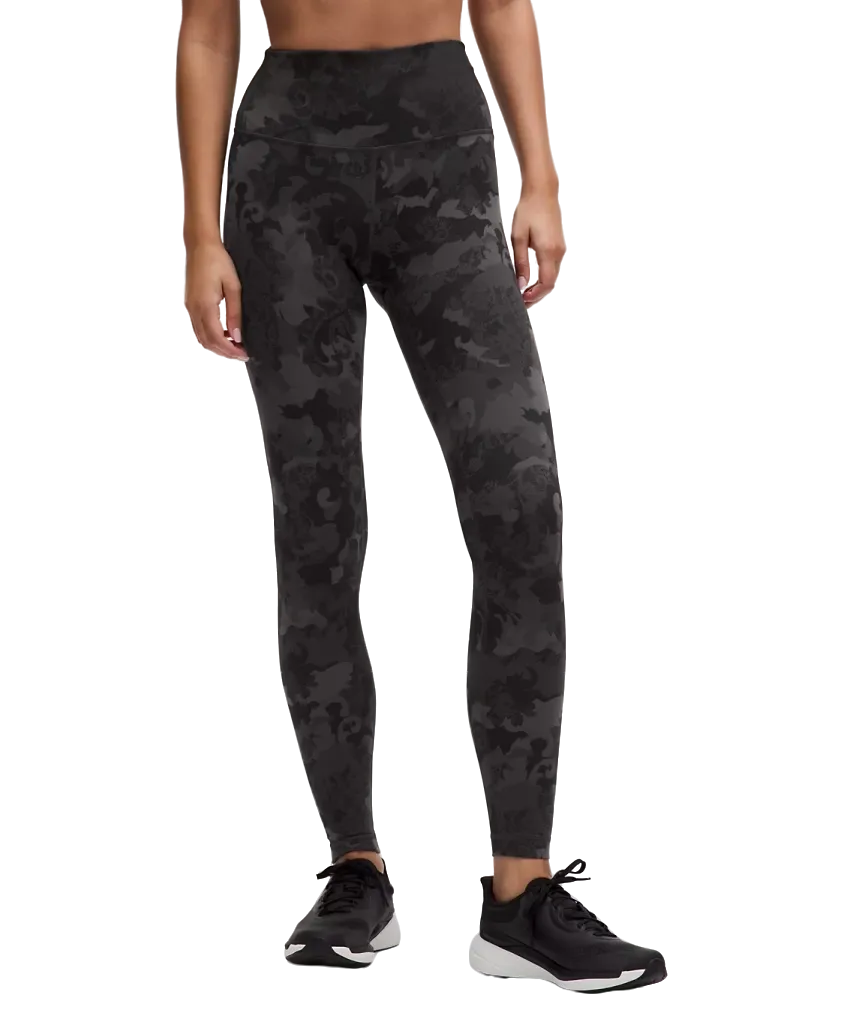 Lululemon Wunder Train High-Rise Tight 28" Hidden Heritage Lace Black Multi