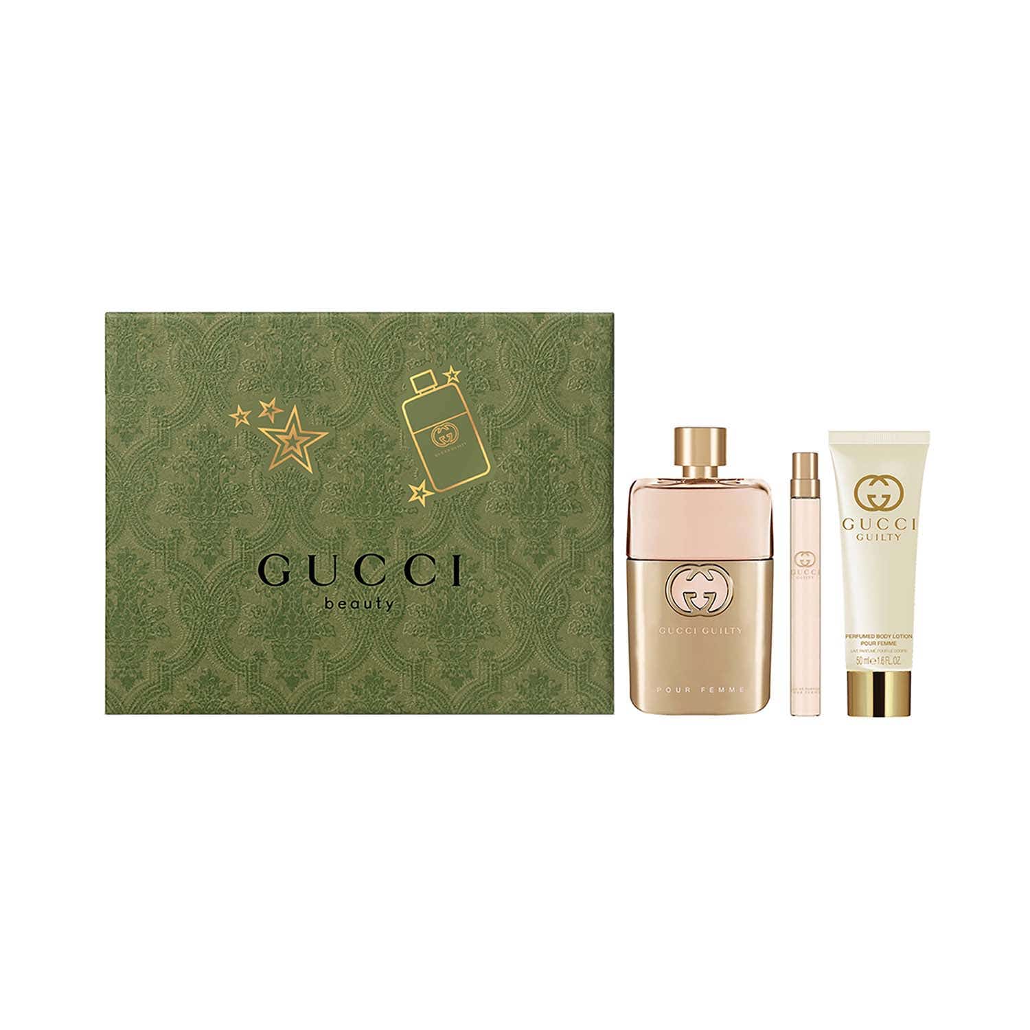 Gucci Guilty Pour Femme Eau De Parfum Gift Set And Miniature With Body Lotion - (3 Pcs) - Gucci