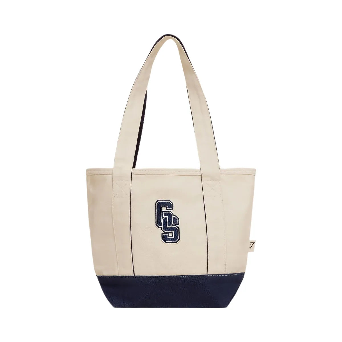 Gymshark Collegiate Mini Tote Bag "Heavy Blue Oat White Athletic Burgundy"