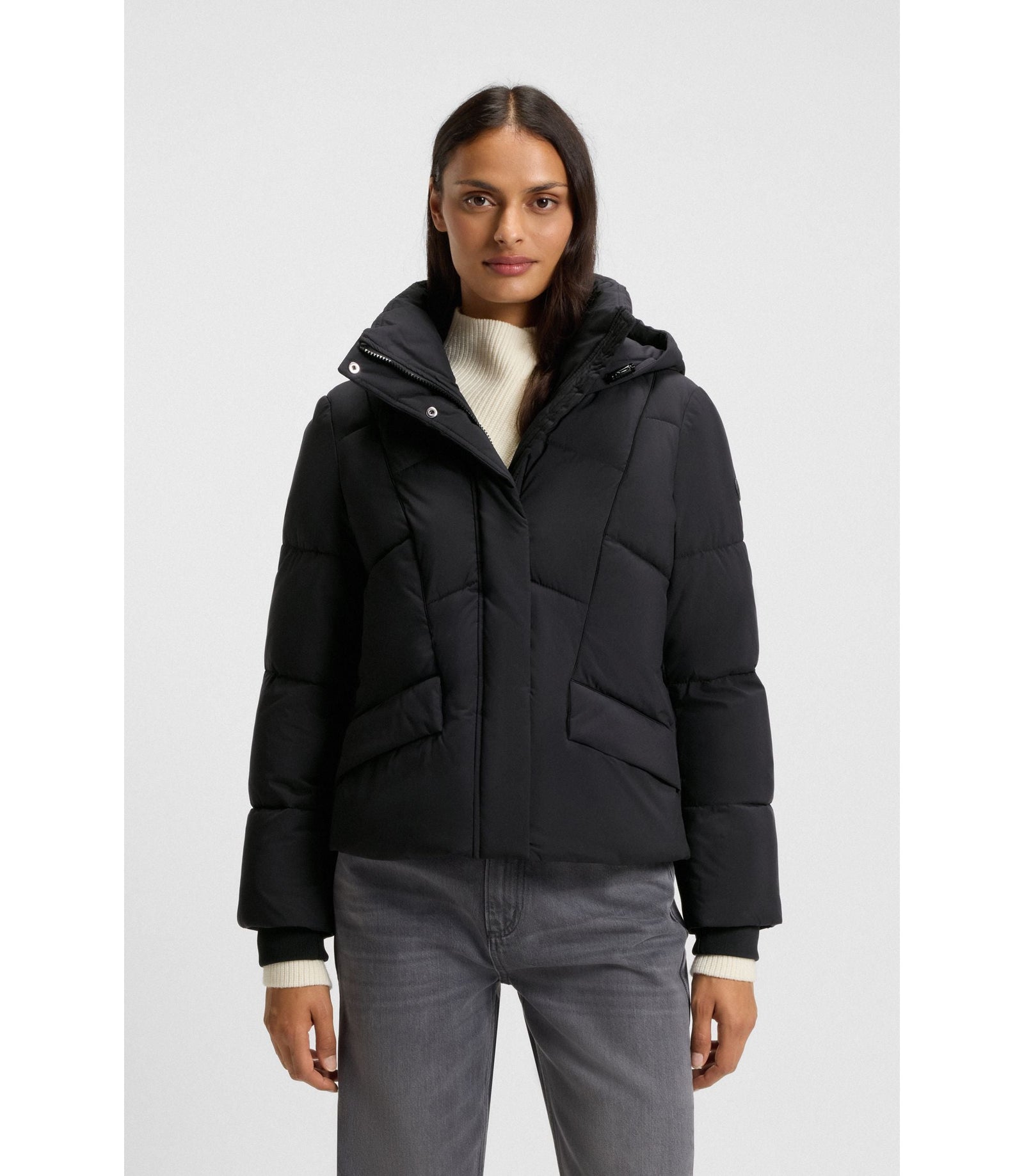 Boss Piping Detail Jacket With Padding Black Women's