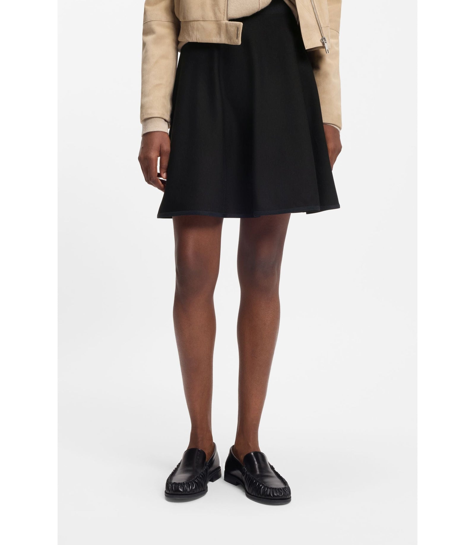 Boss Mini Skirt In Stretch Jersey Black Women's