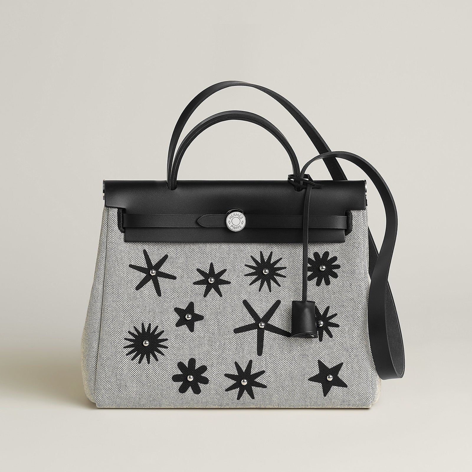 Hermes Herbag Zip 31 Hobnailed Bag Noir