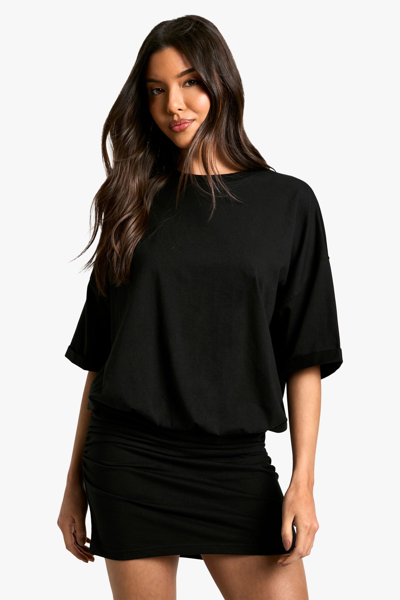 Ruched T-shirt Mini Dress