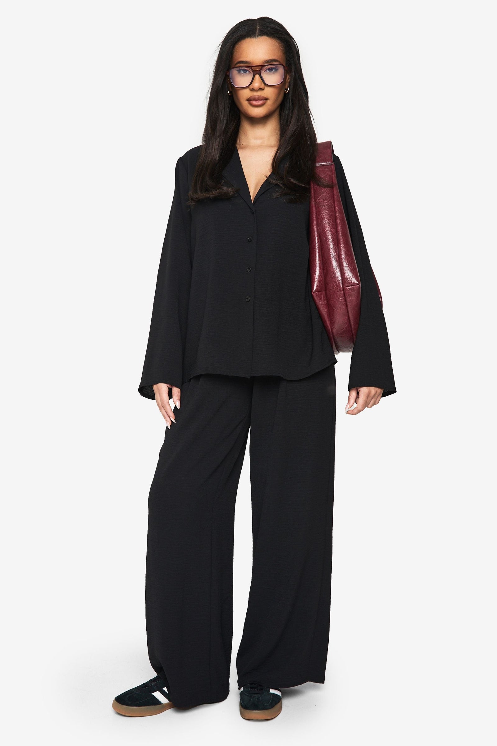 Woven Oversized Shirt & Drawstring Trouser Co-ord