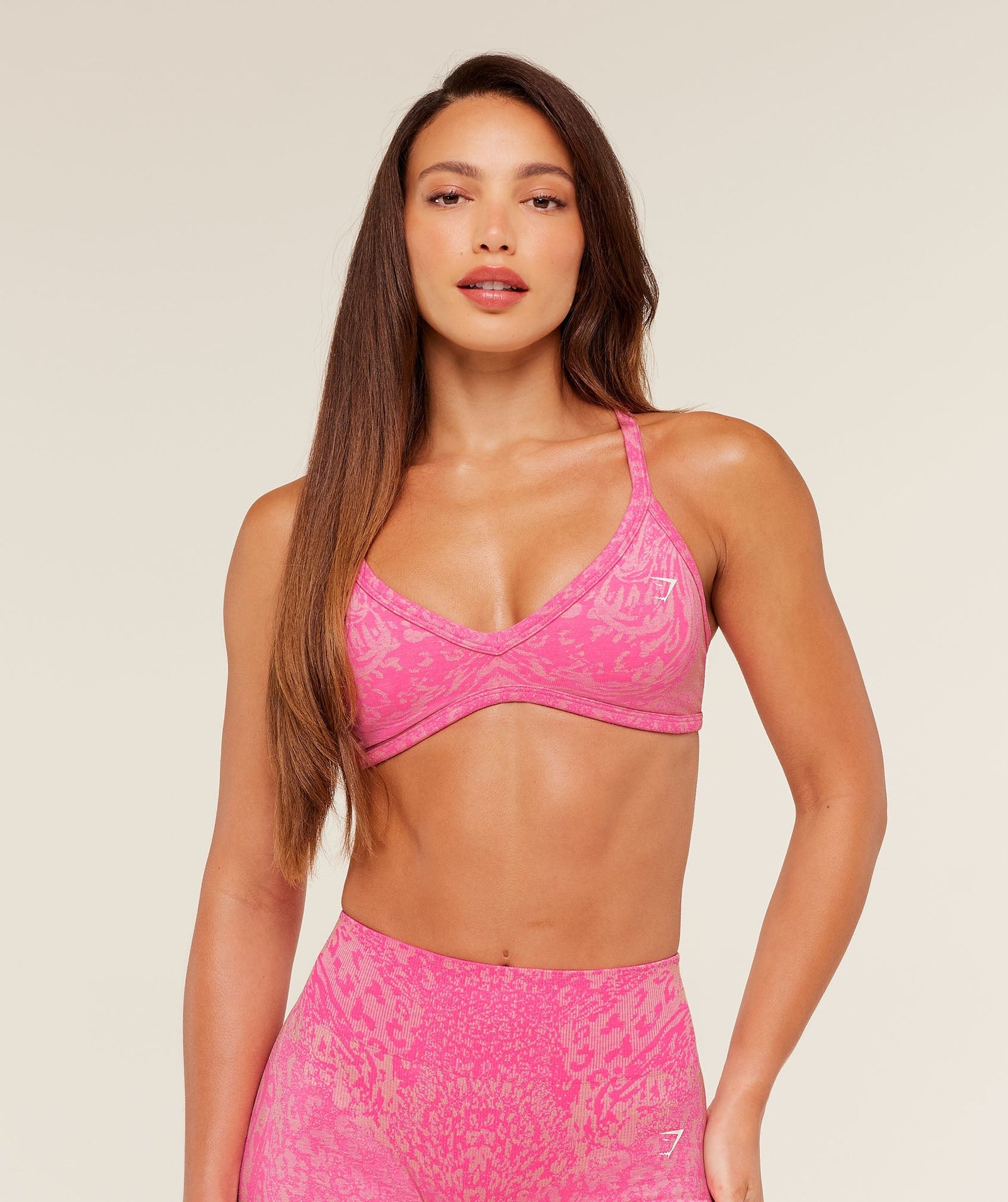 Women's Gymshark Adapt Animal X Whitney Sports Bra Electric Pink