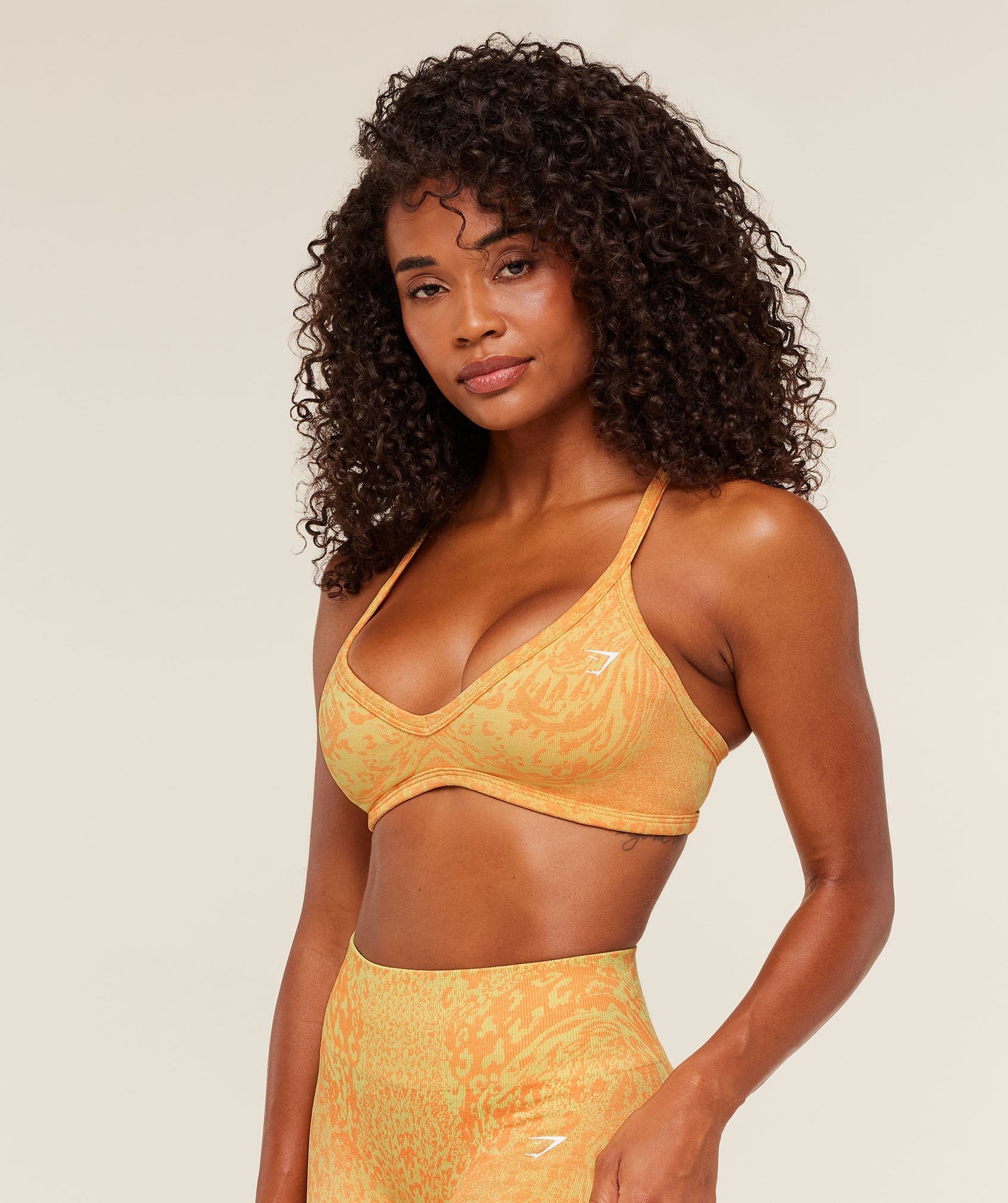 Women's Gymshark Adapt Animal X Whitney Sports Bra Sorbet Yellow