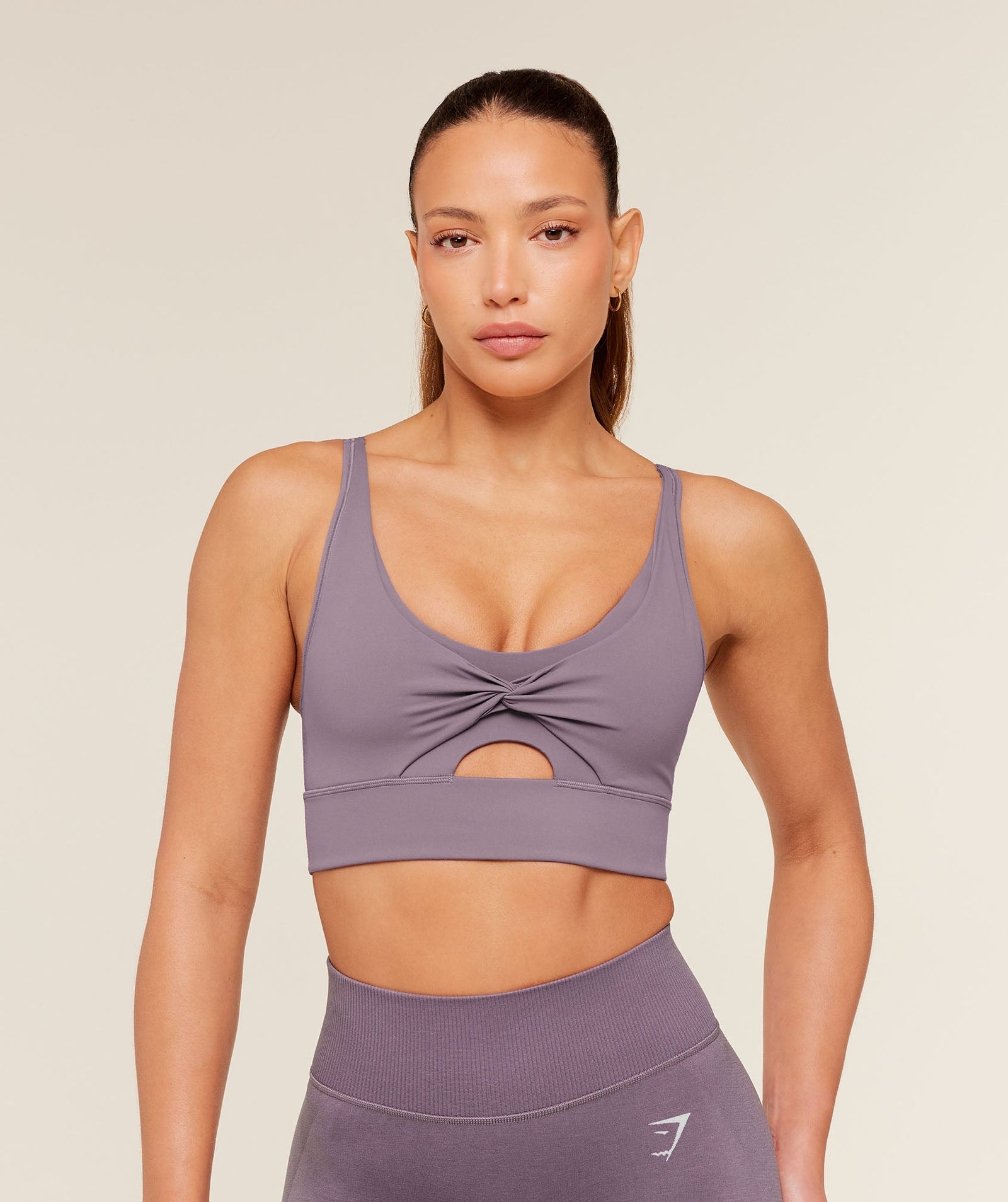 Women's Gymshark Twist Front Sports Bra Dusk Purple
