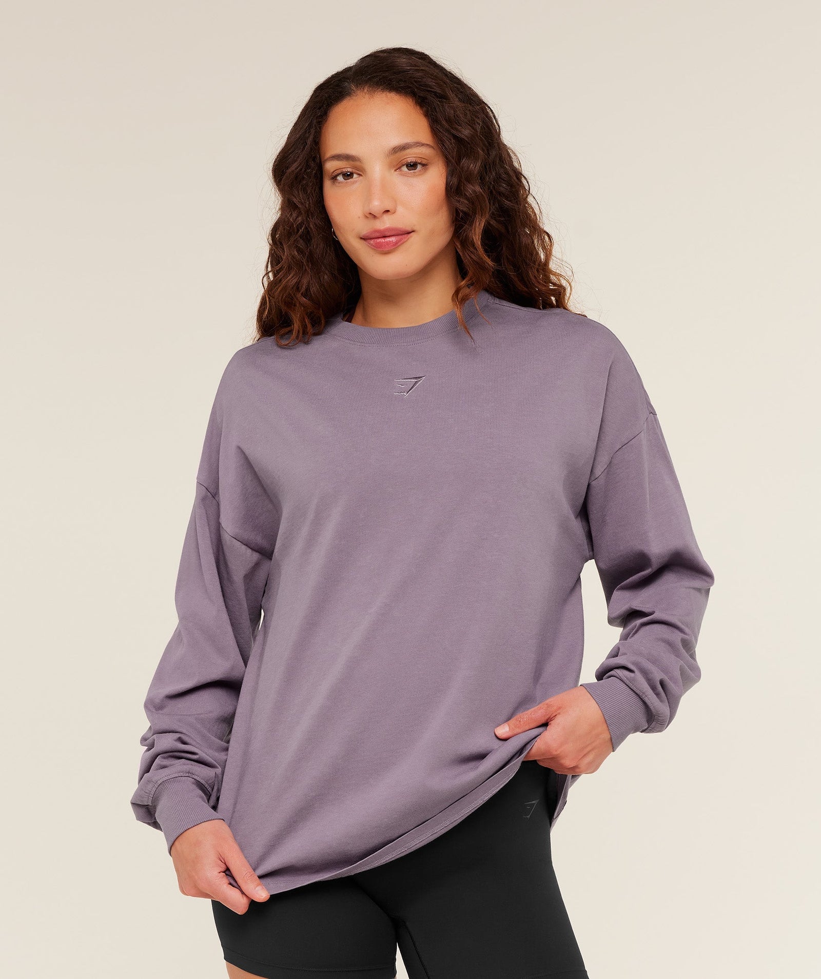 Women's Gymshark Power Washed Long Sleeve Top Dusk Purple