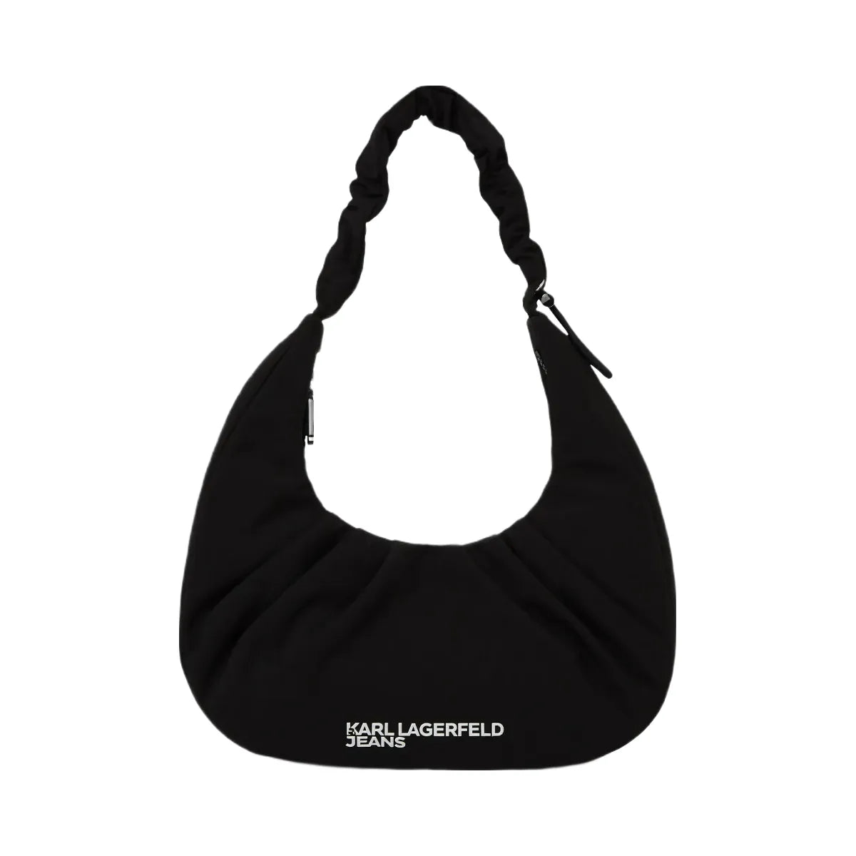 Karl Lagerfeld Gathered Hobo Bag Black