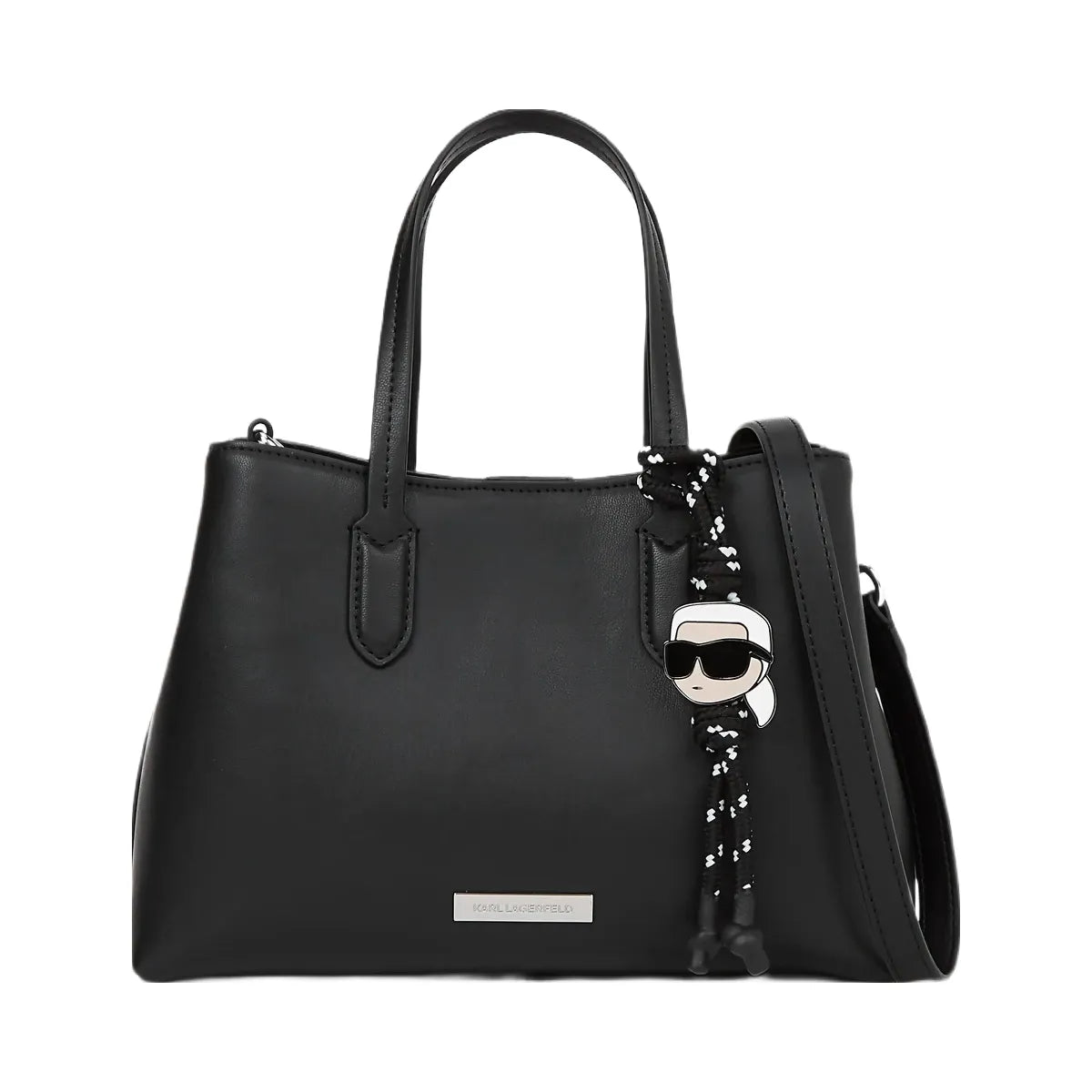 Karl Lagerfeld Ikon Smooth Small Tote Bag Black