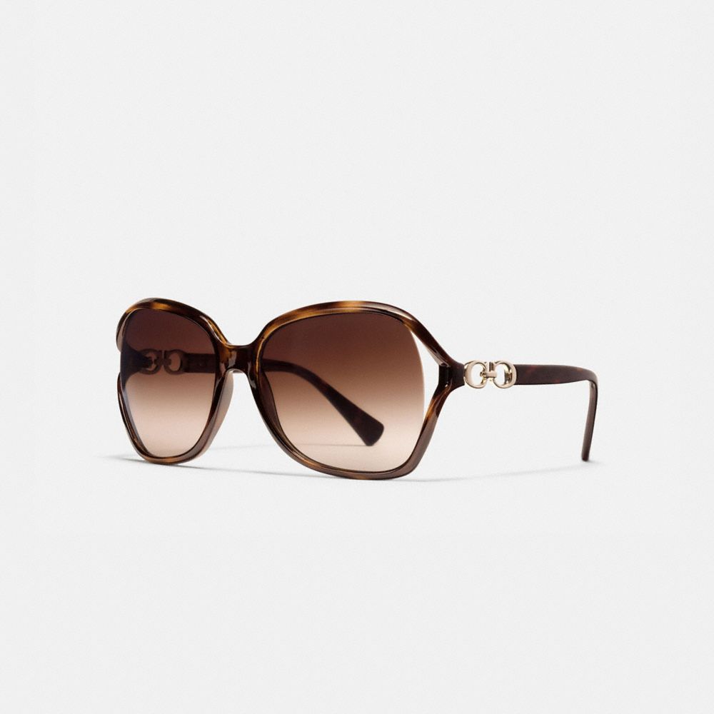 Coach Kissing C Sunglasses DARK TORTOISE