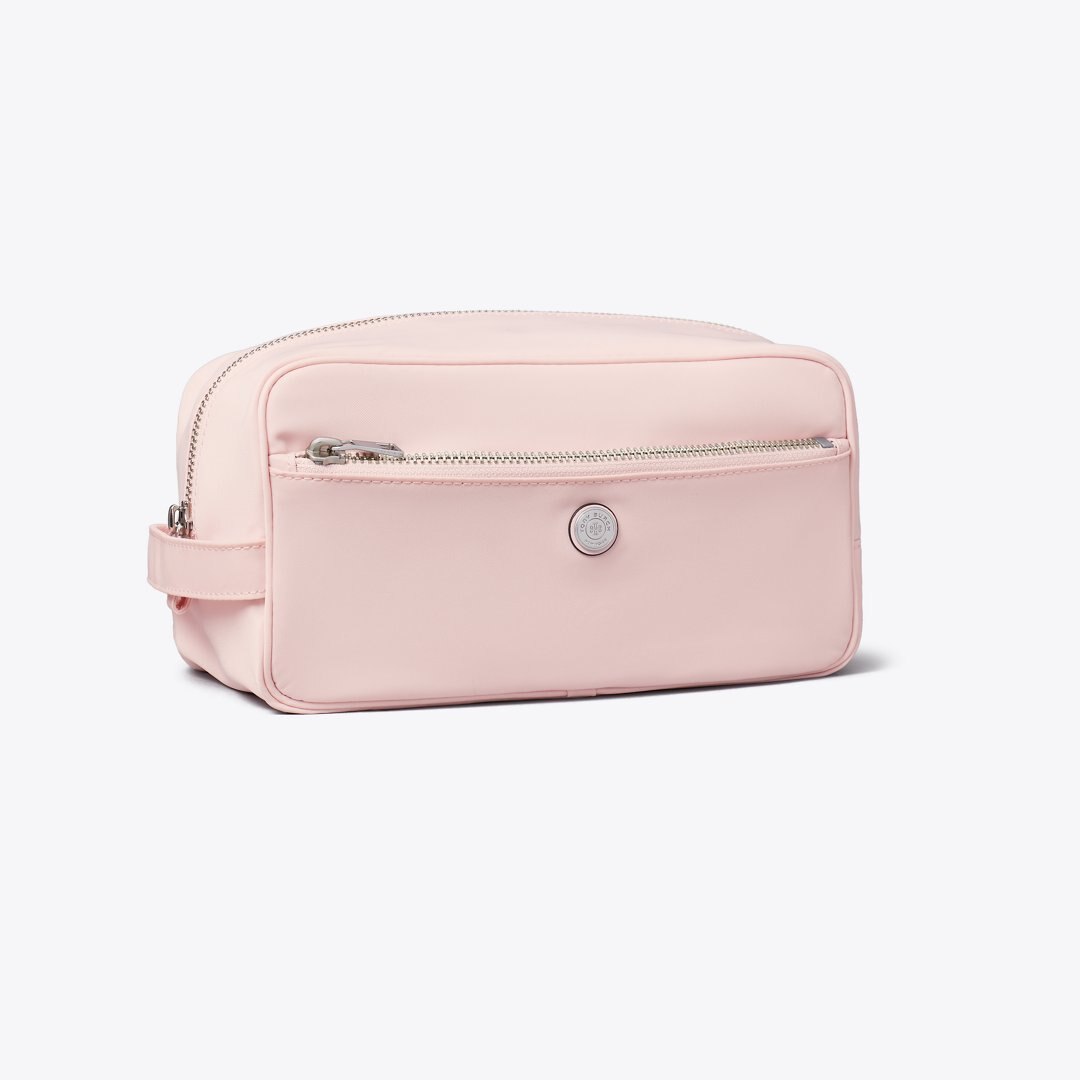 Tory Burch Large Twist Cosmetic Case Rose