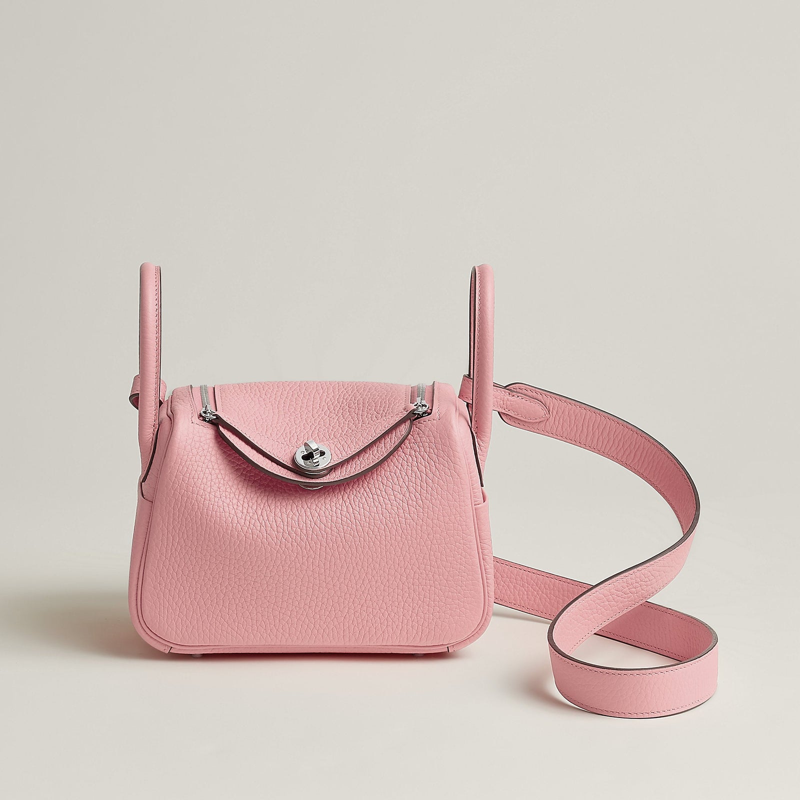 Hermes Lindy Ii Mini Bag Rose Sakura