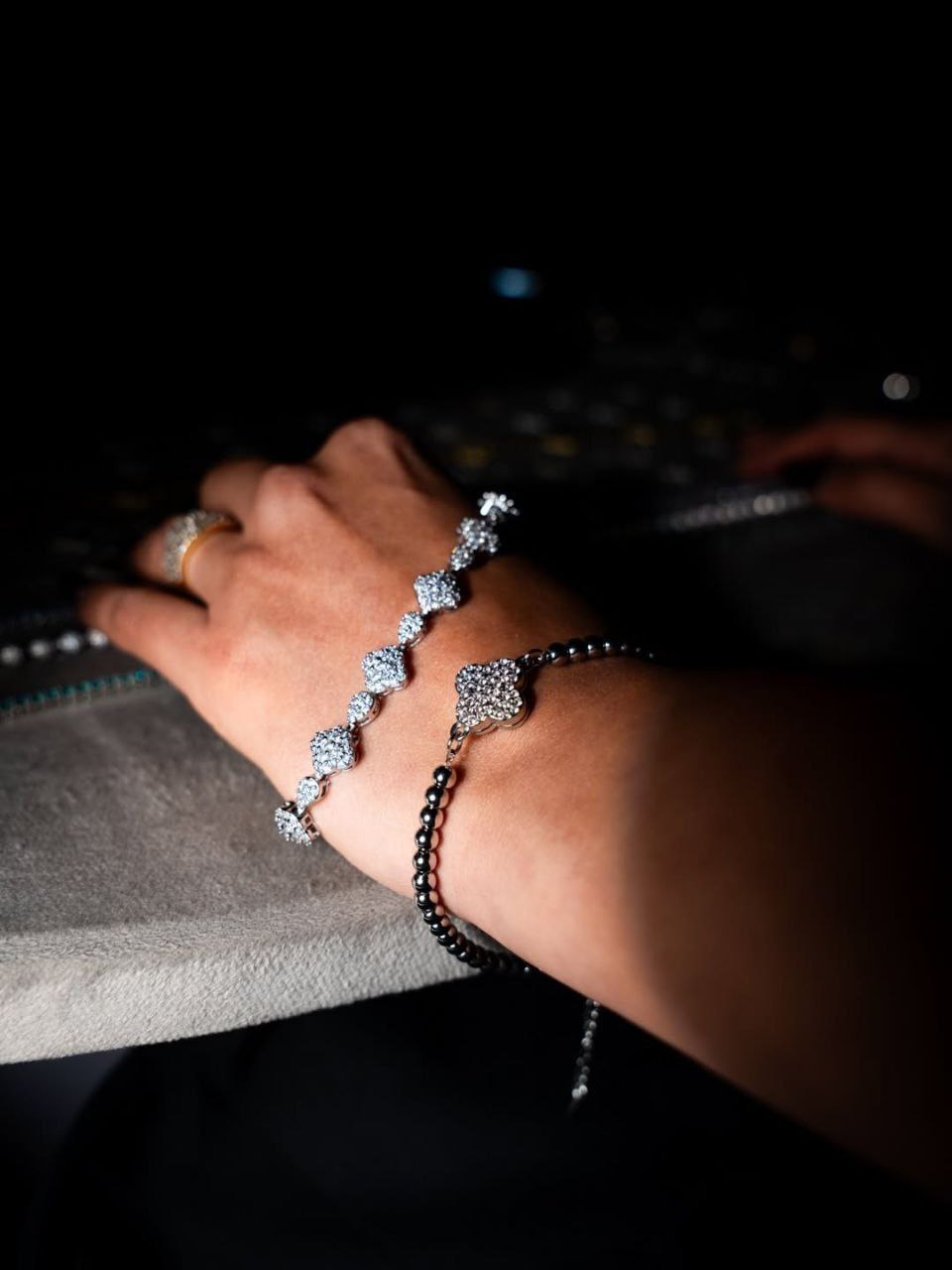 Clover Diamond Cut Bracelet