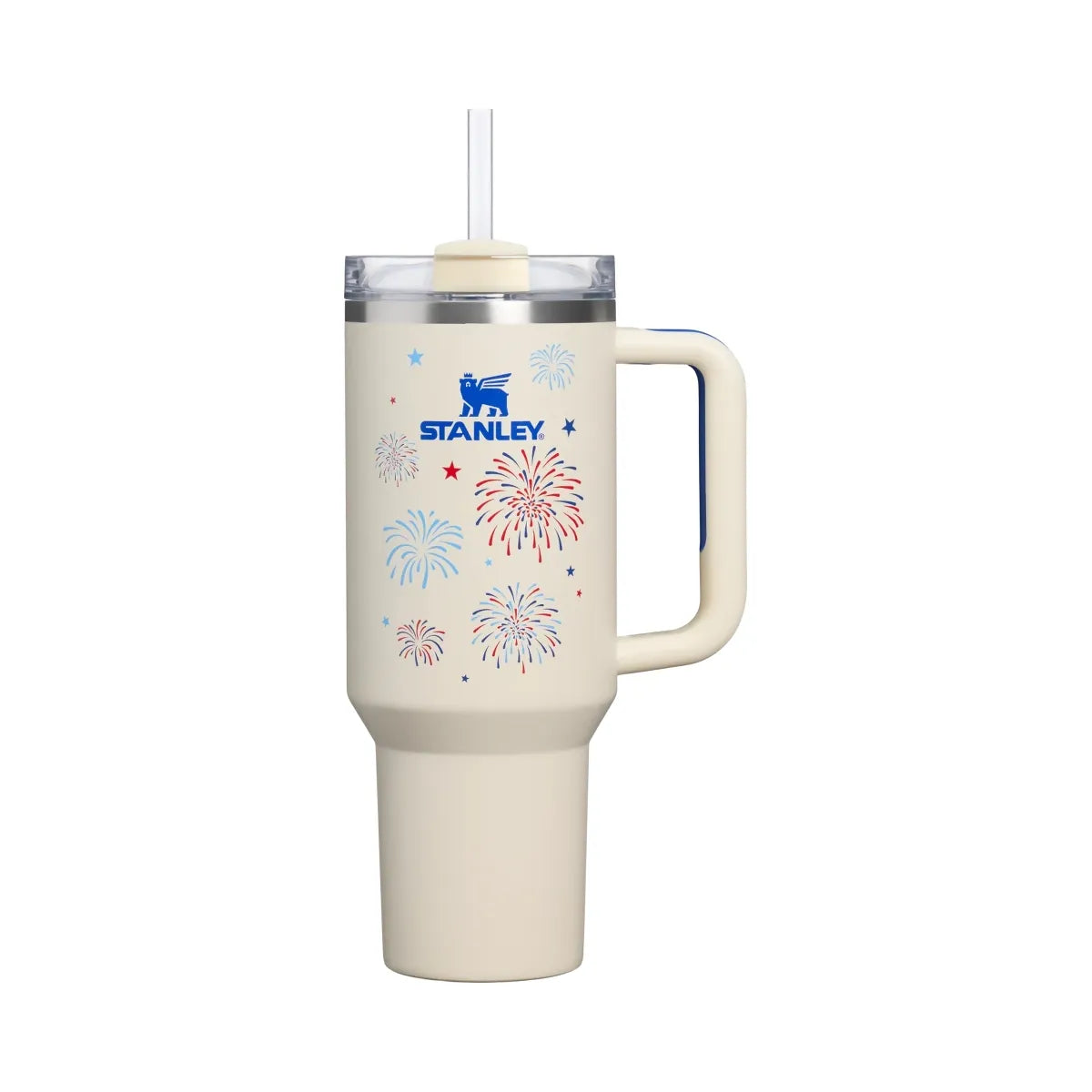 Stanley Quencher H2 0 Flowstate Tumbler Cream Royal Fireworks 40 OZ