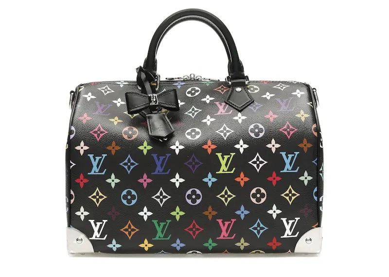 Louis Vuitton x Takashi Murakami Speedy Soft 30 Black Multicolored